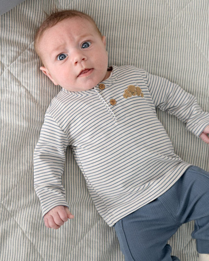 Geripptes Longsleeve mit Ringeln - Breakfast Buddy