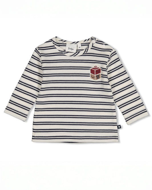 Longsleeve Ringel Waffelstruktur - Built for Fun