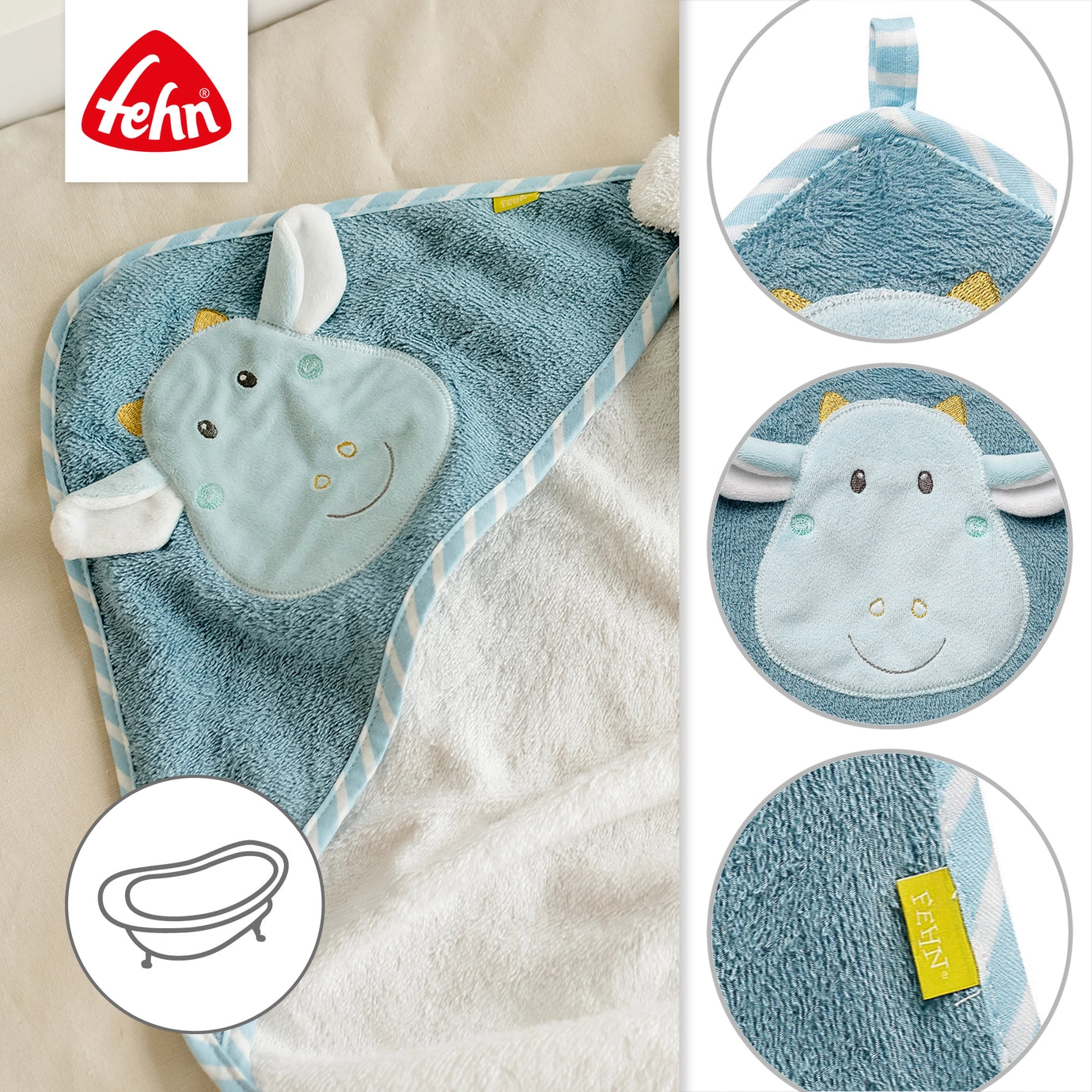 Kapuzen-Badetuch – kuscheliger Badeponcho für die Kleinsten