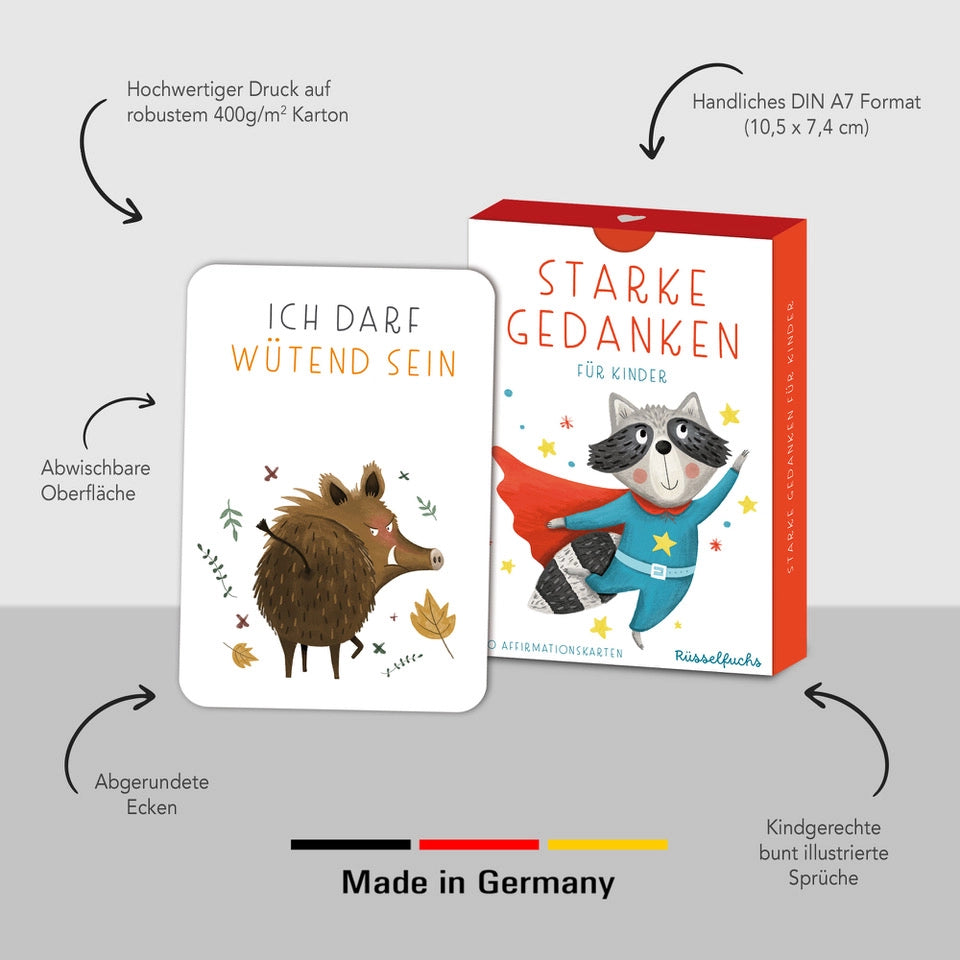 Rüsselfuchs Affirmationskarten – Spielerisch über Gefühle sprechen