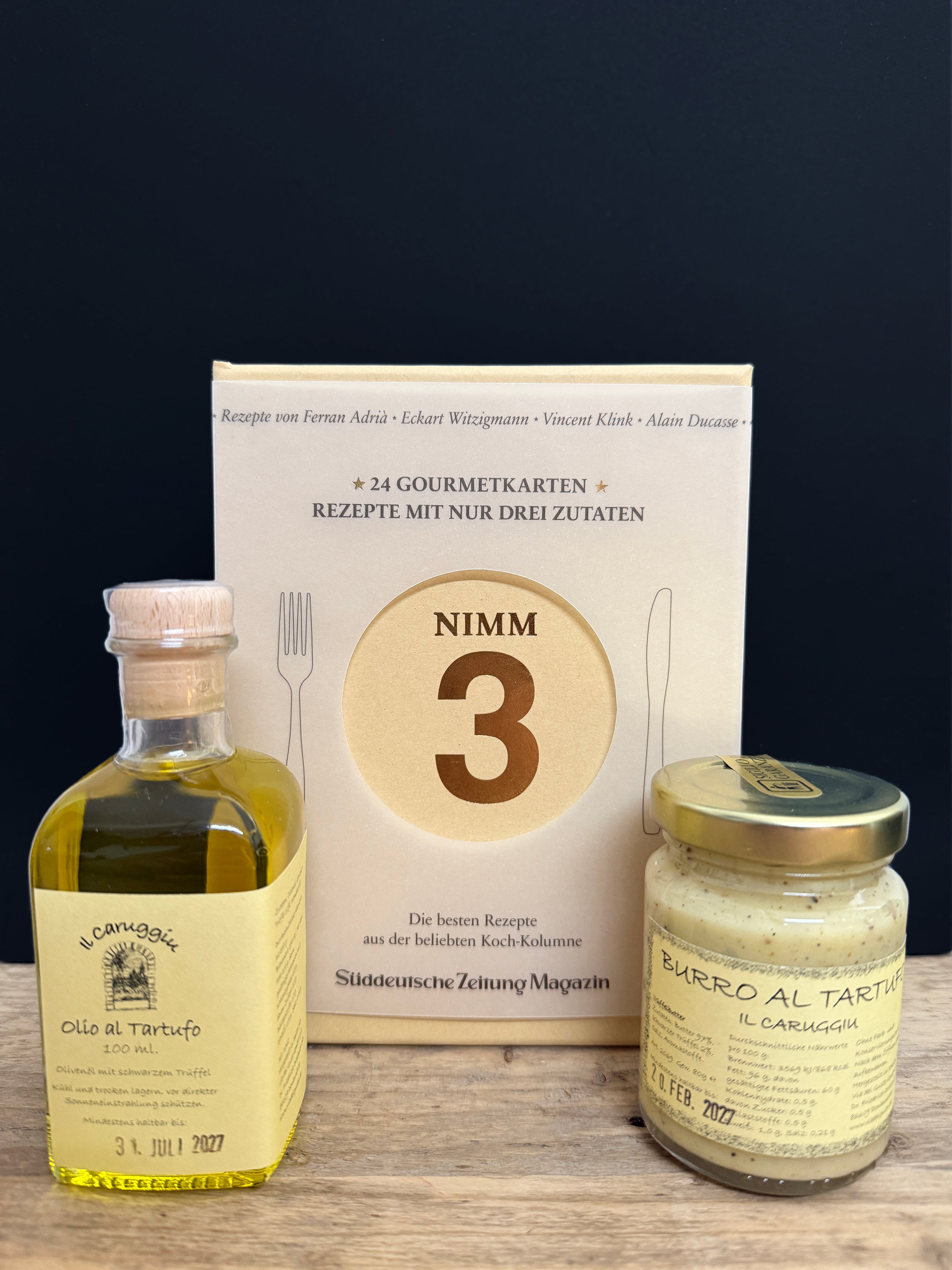 Geschenkset mit Rezepten und Trüffel
